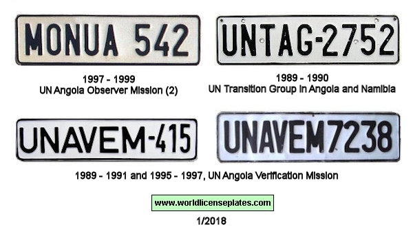 United Nations license plates