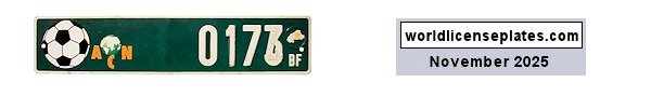 Africa license plates