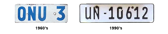 United Nations license plates