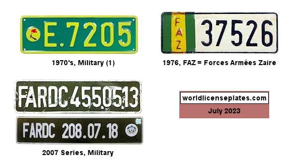 Military Forces license plates