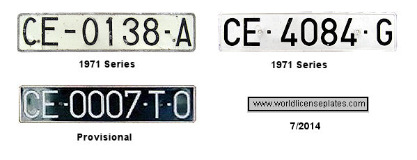 Ceuta license plates