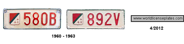 Katanga (1960 - 1963) license plates