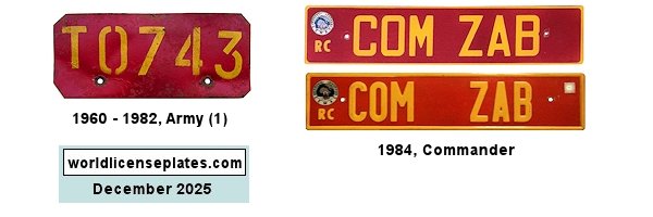 Military Forces license plates