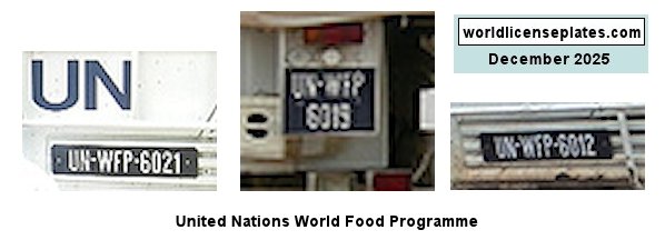 United Nations license plates