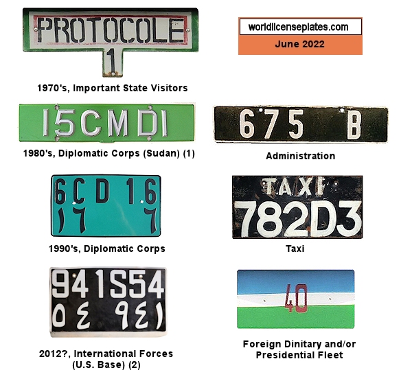 Non-Passenger/Other license plates