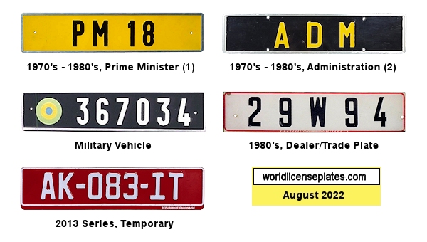 Non-Passenger/Other license plates