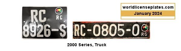 Truck license plates