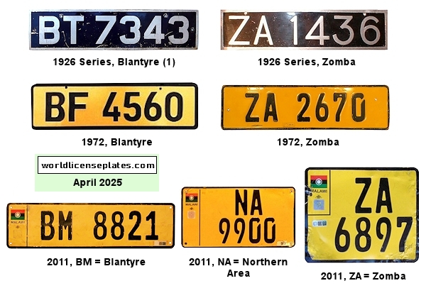 Private/Passenger license plates