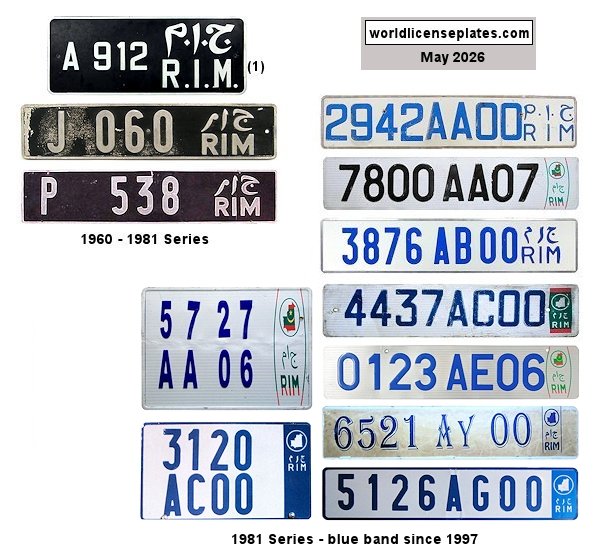 Private/Passenger license plates