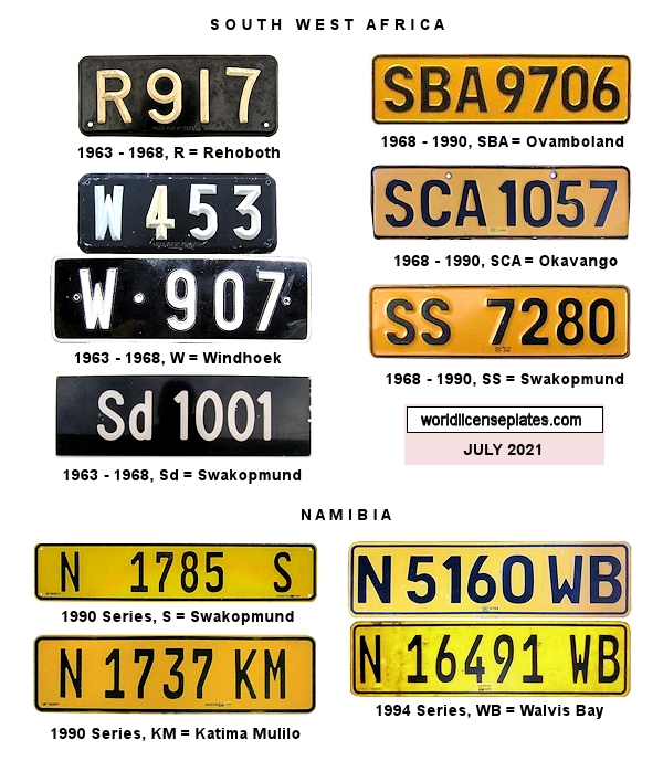 Private/Passenger license plates