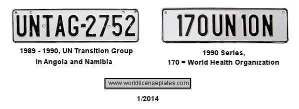 United Nations license plates