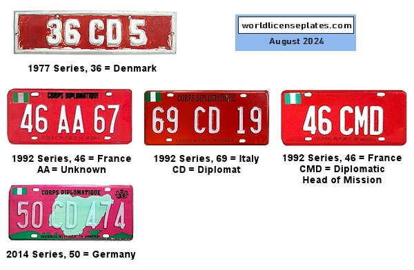Diplomatic Corps license plates