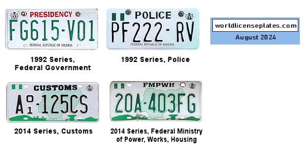 Official license plates