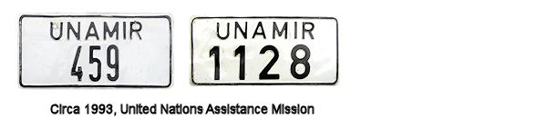 United Nations license plates