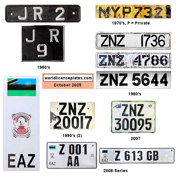 Zanzibar license plates
