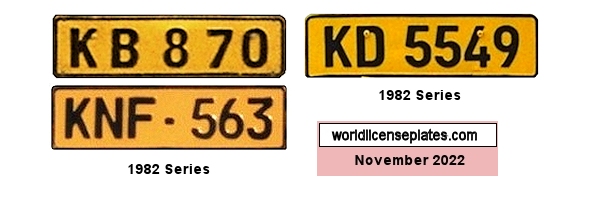 Private/Passenger license plates