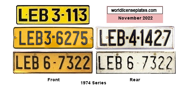 Private/Passenger license plates