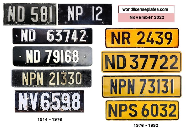 Private/Passenger license plates