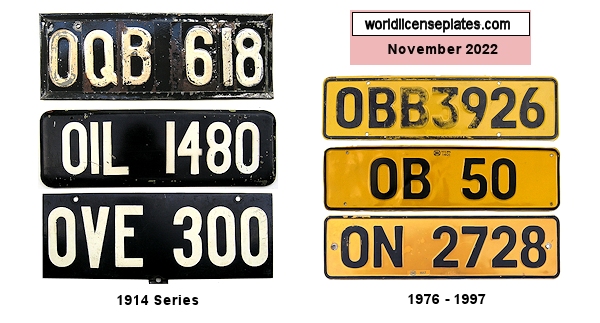 Private/Passenger license plates