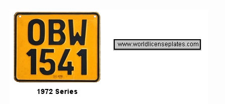 Private/Passenger license plates