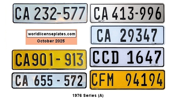 Private/Passenger license plates