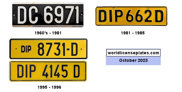Diplomatic Corps license plates