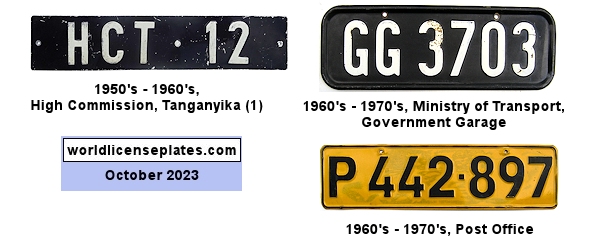 Government, Official license plates