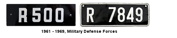 Military license plates