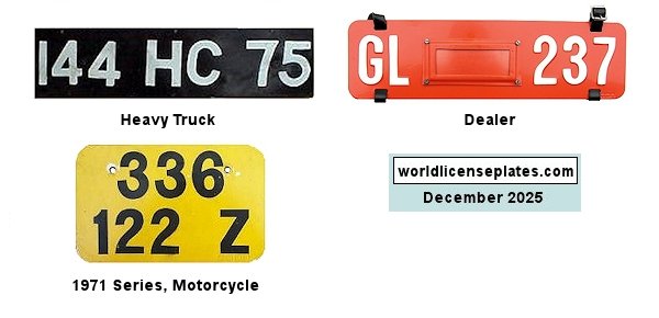 Non-Passenger/Other license plates