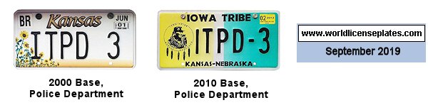 Iowa Tribe license plates