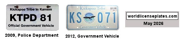 Kickapoo Tribe license plates