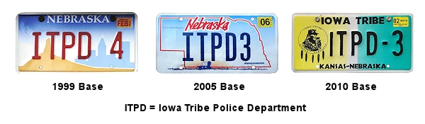 Official license plates
