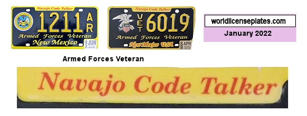 Navajo Code Talker license plates
