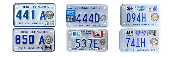 Motorcycle license plates