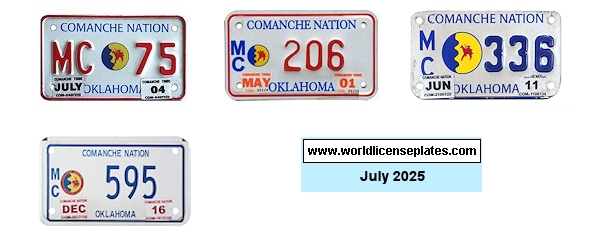 Motorcycle license plates