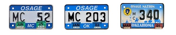 Motorcycle license plates