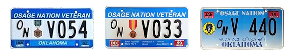 Veteran license plates