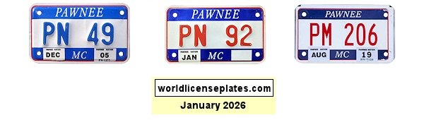 Motorcycle license plates