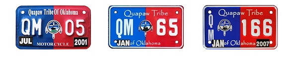 Motorcycle license plates
