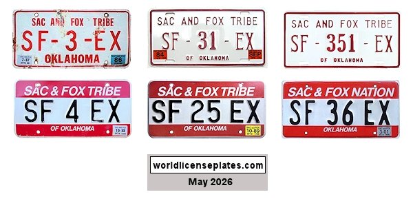 Tribal Vehicle license plates