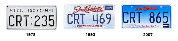 Cheyenne River Sioux Tribe license plates