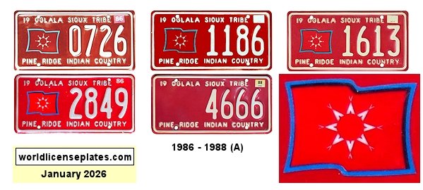 Oglala Sioux Tribe license plates