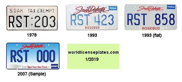 Rosebud Sioux Tribe license plates