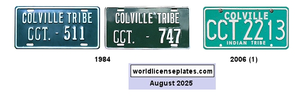 Colville Tribe license plates