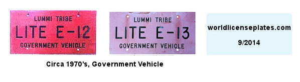 Lummi Tribe license plates
