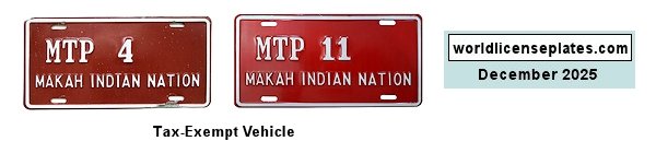 Makah Indian Nation license plates