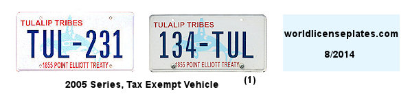 Tulalip Tribes license plates