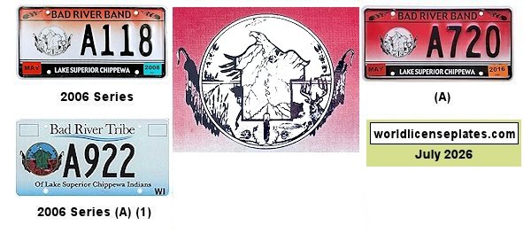 Bad River Band of Lake Superior Chippewa license plates
