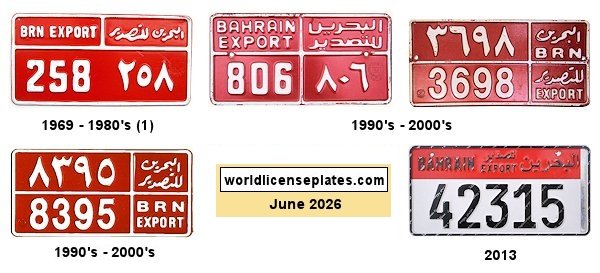 Export license plates
