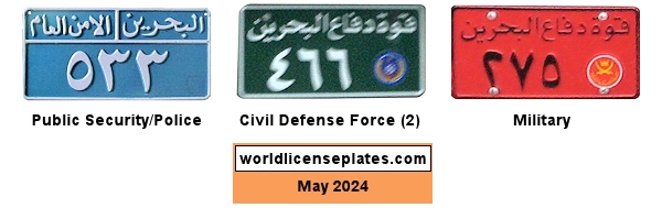 Military Forces, Security license plates